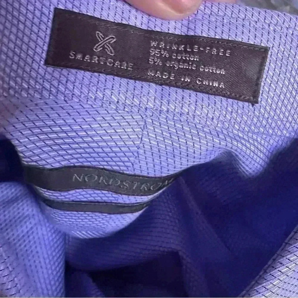 Nordstrom lavender dress shirt size 17 34/35 trim fit. EUC . - Picture 5 of 11